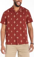Liverpool Los Angeles Geometric Jacquard Cotton Camp Shirt