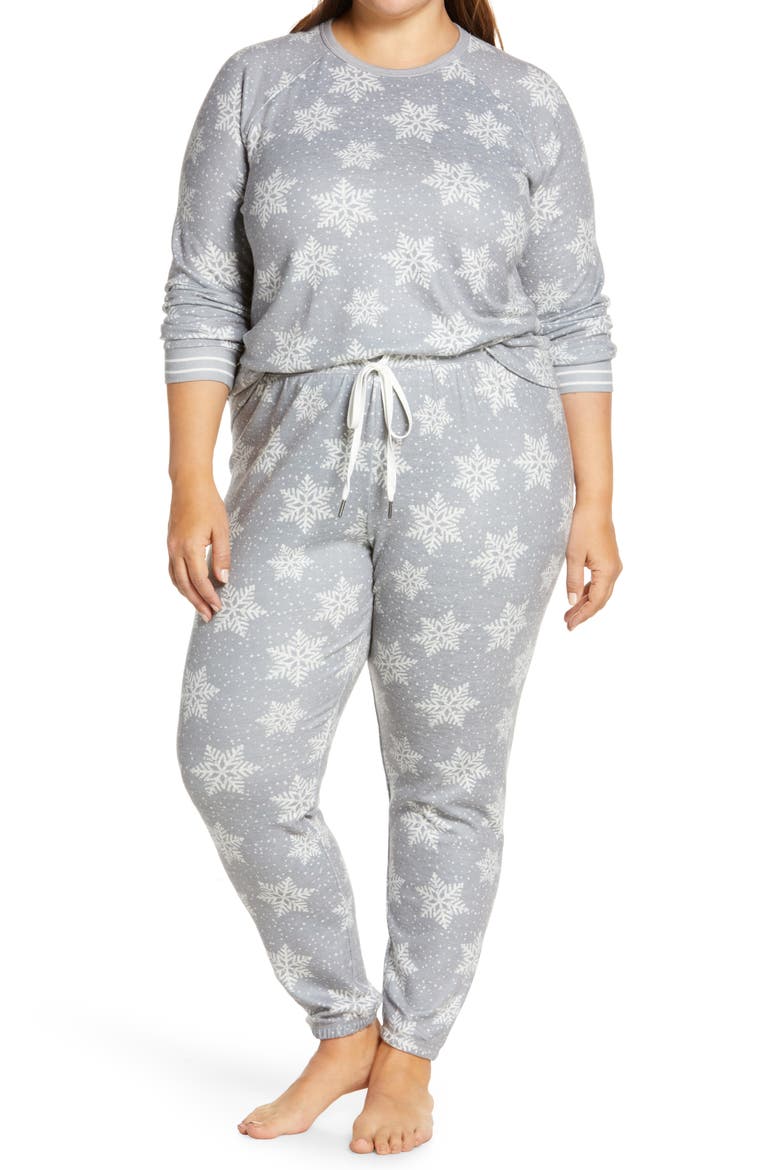 Peachy Jersey Pajamas, Main, color, SMOKE