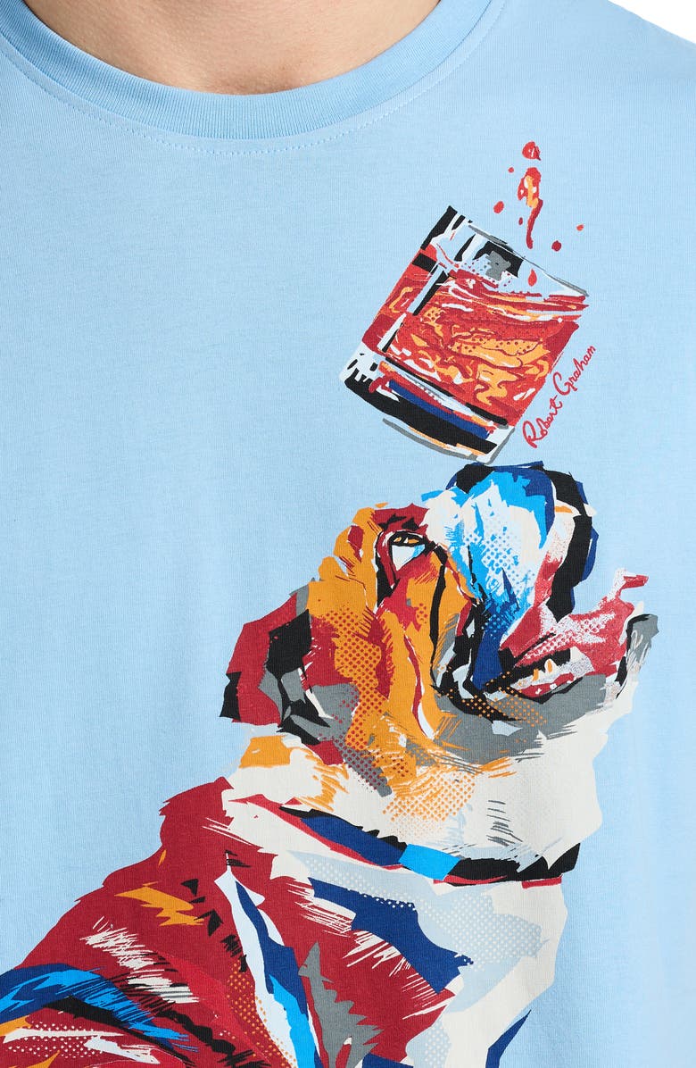 Robert Graham Whiskey Dog Cotton Graphic T-Shirt, Alternate, color, 