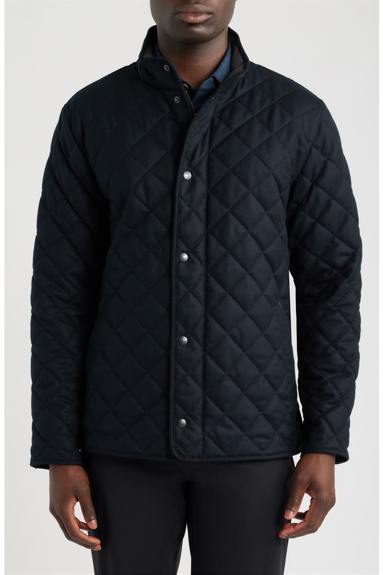Suffolk Quilted Wool Jacket, Alternate, color, BLACK