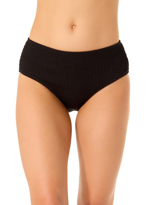 Women's Live In Color Textured Midrise Swim Bottom