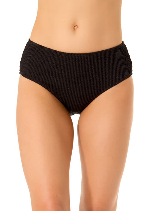ANNE COLE LIVE IN COLOR TEXTURED MIDRISE SWIM BOTTOM 