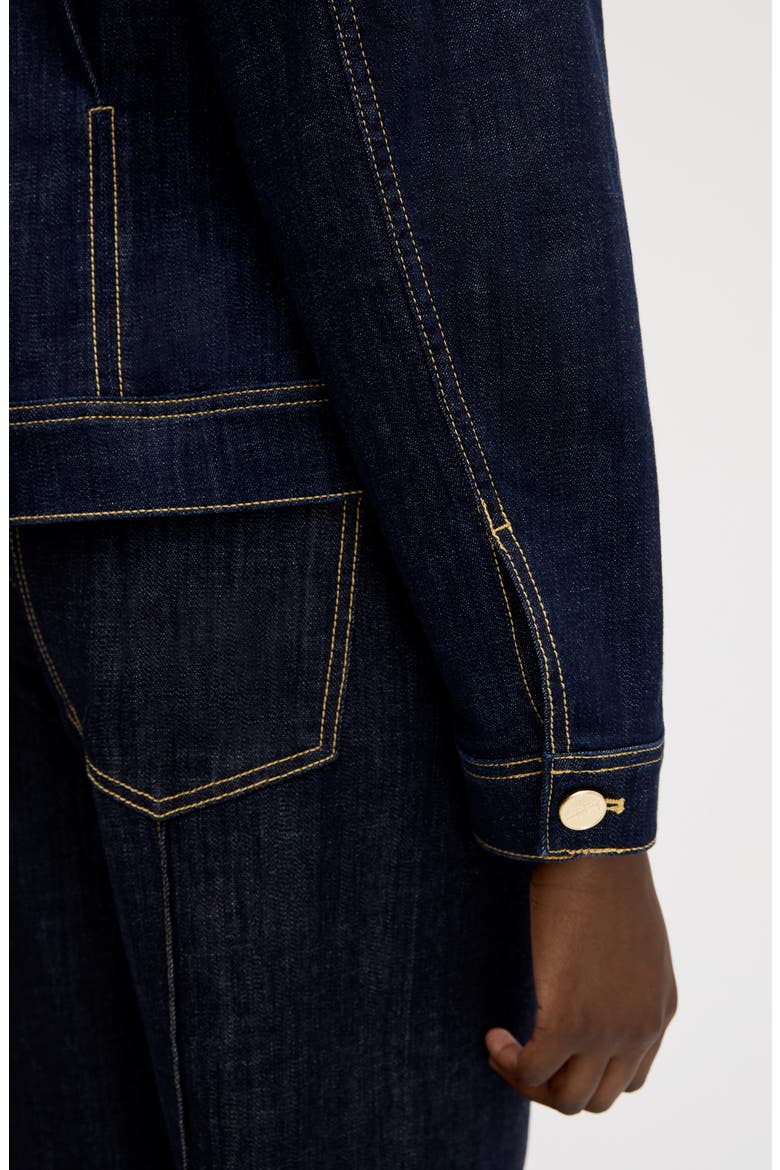Cinch Waist Denim Jacket, Alternate, color, SEATTLE WASH