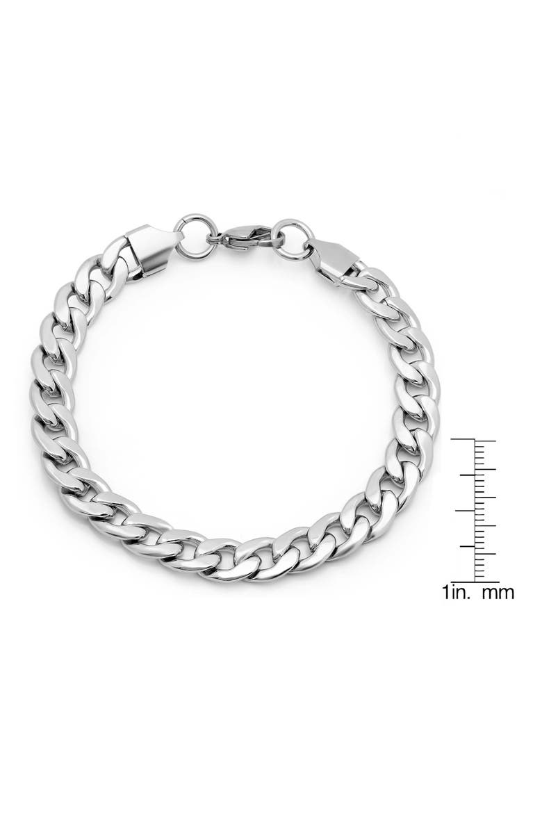 Men's Curb Chain Bracelet, Alternate, color, SILVER