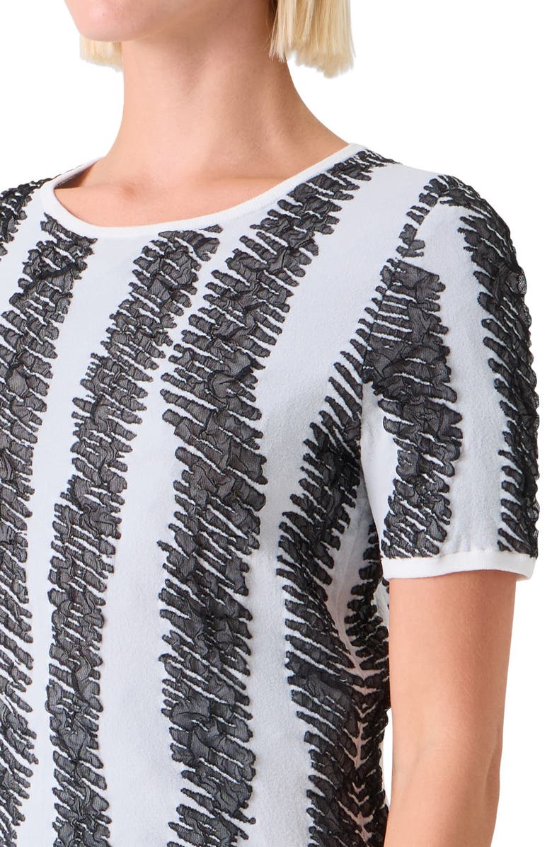 Akris punto Scribble Jacquard Sweater, Alternate, color, Cream-Black