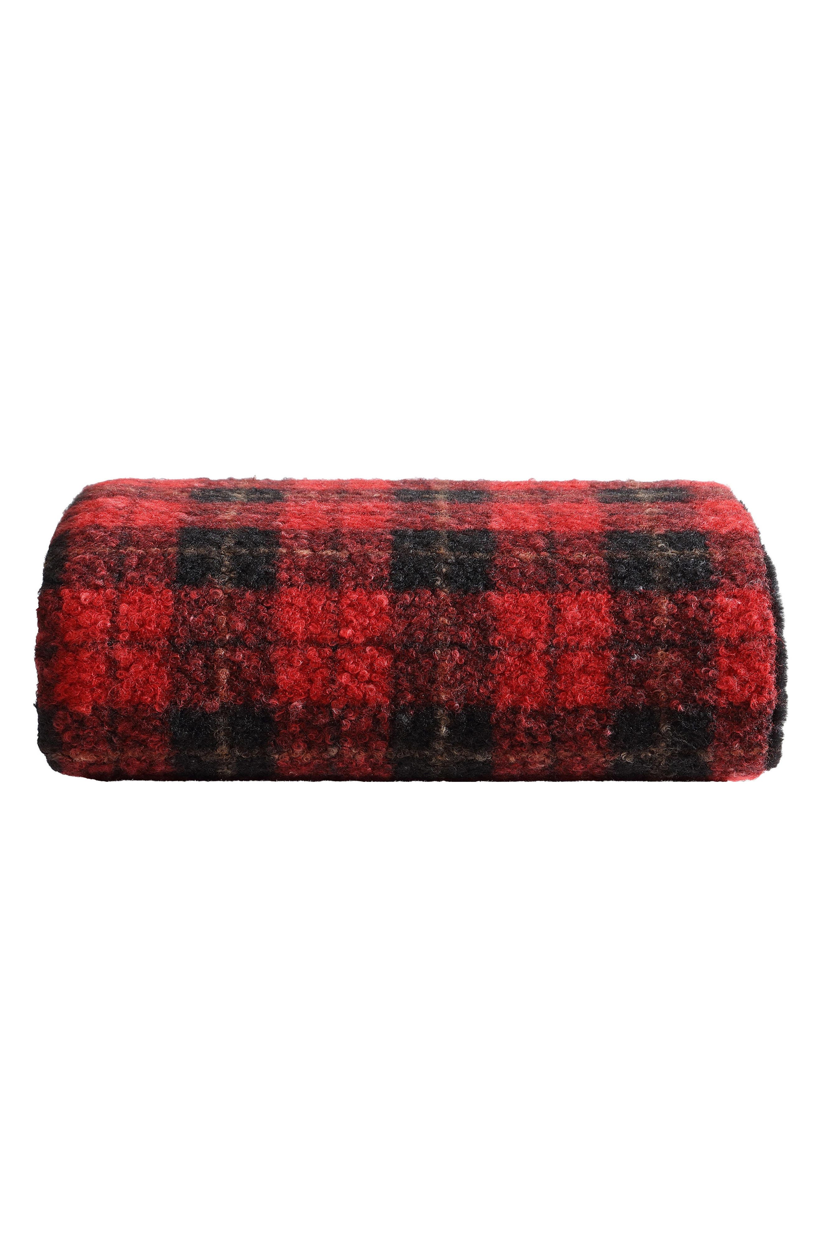 Eddie Bauer Capitol Hill Plaid Faux Fur Throw Blanket