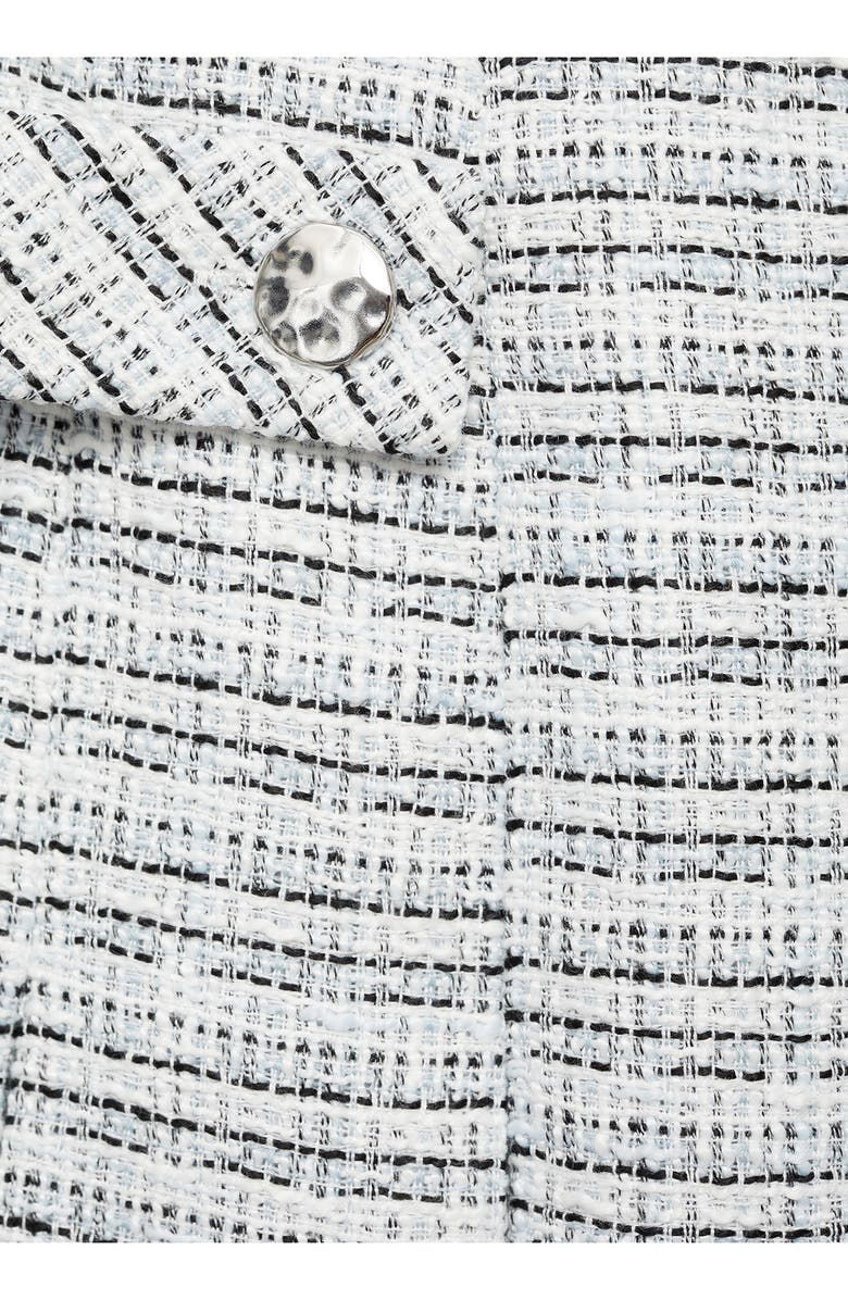 MANGO Button Tab Tweed Miniskirt, Alternate, color, 