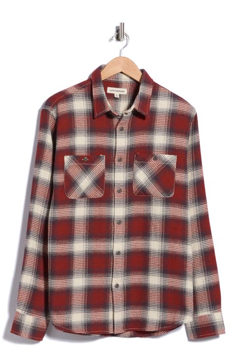 Mason Plaid Long Sleeve Waffle Shirt