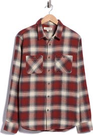 Lucky Brand Mason Plaid Long Sleeve Waffle Shirt