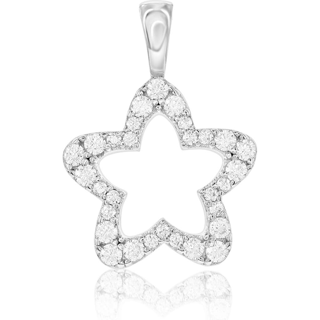 Donatello Gian Sterling Silver Star Pendant In Silver