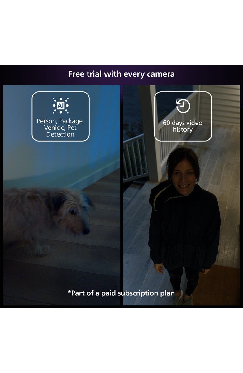 Philips Hue Secure Wired Security Camera with Desktop Stand, Alternate, color, Black