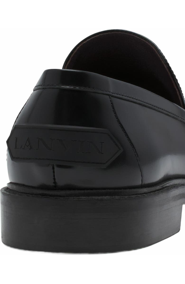 Lanvin Spinto Loafers In Glossy Leather, Alternate, color,