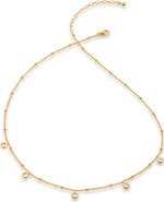 Monica Vinader Mini White Topaz Station Necklace