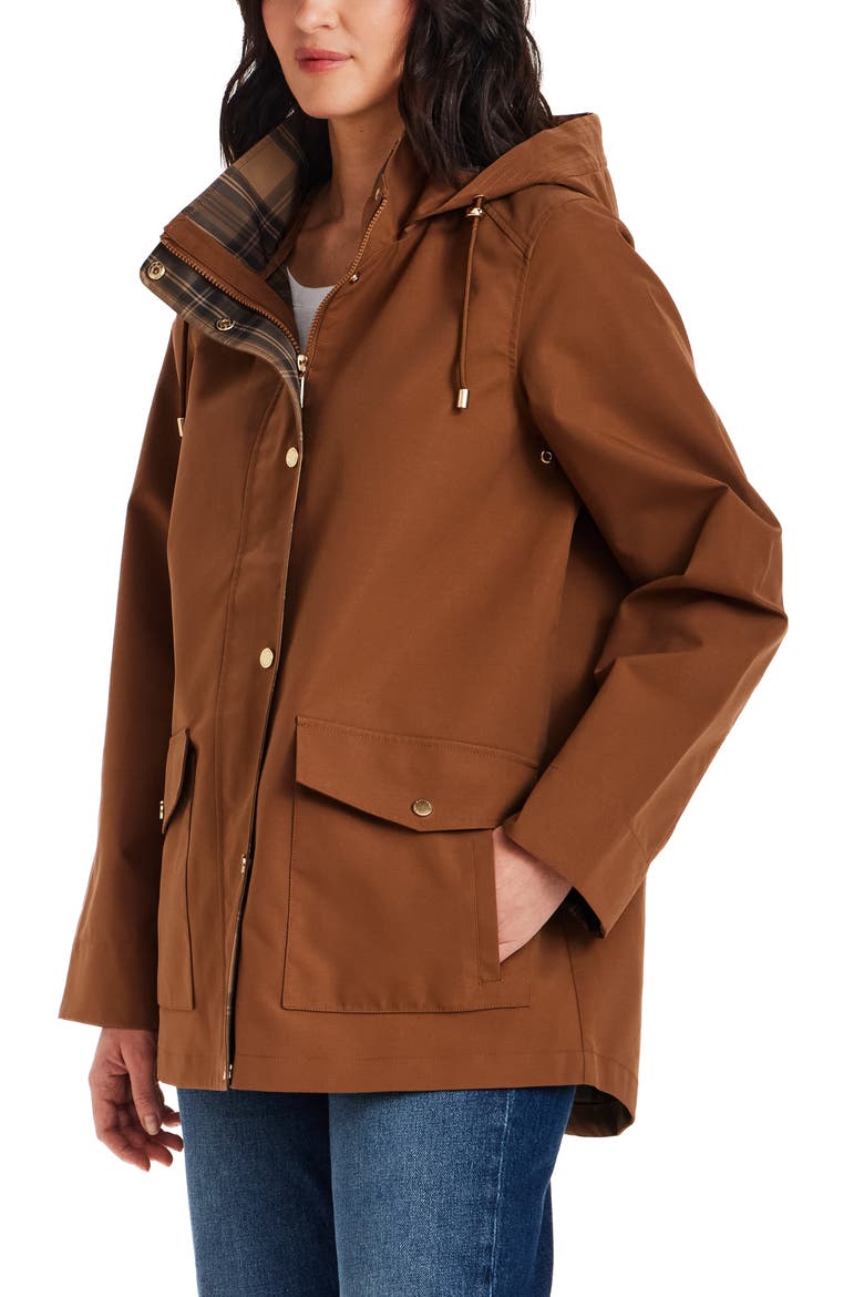 Water Resistant Rain Coat, Alternate, color, TOBACCO