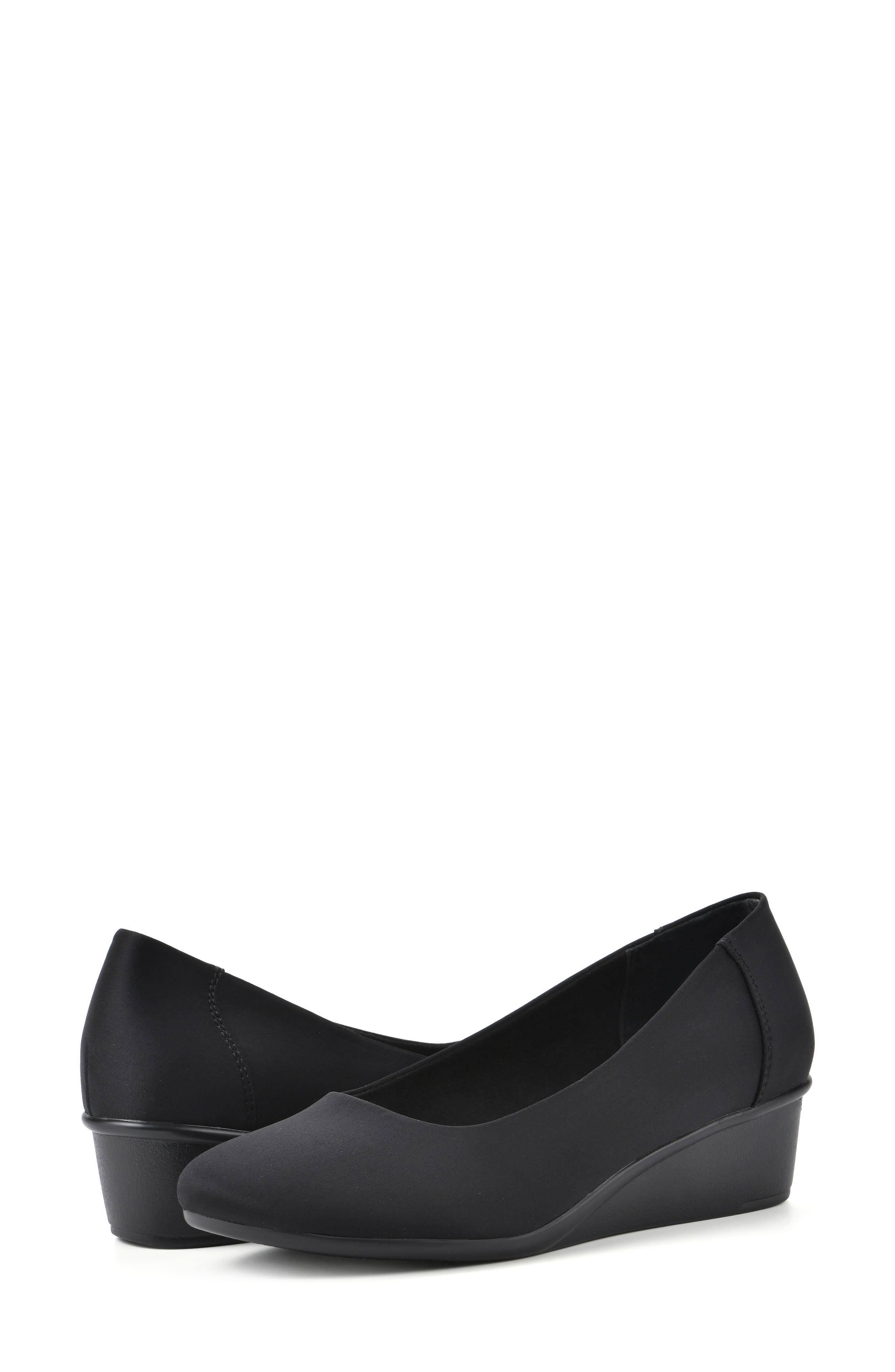 CLIFFS BY WHITE MOUNTAIN Boldness Wedge Pump, Alternate, color, Black/ Nylon