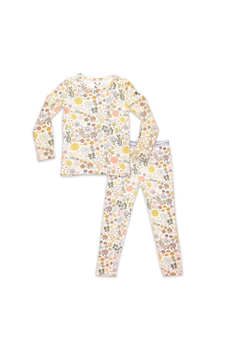 Bellabu Bear Kids' Fall Floral Set of 2 Piece Pajamas, Main, color, 