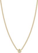 Zoë Chicco 14k Gold Diamond Box Necklace