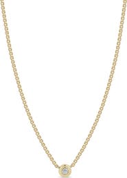 Zoë Chicco 14k Gold Diamond Box Necklace