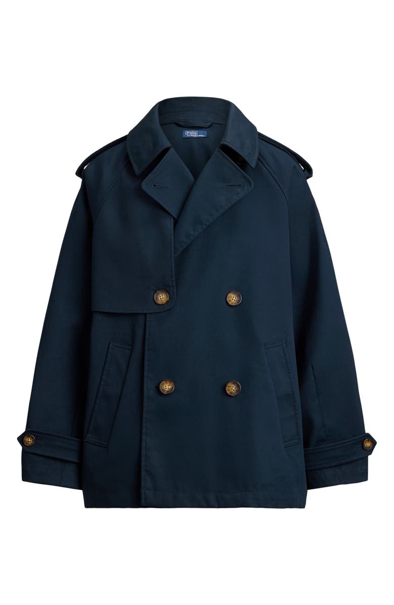 Polo Ralph Lauren Cotton Twill Balloon Trench Coat, Alternate, color, Rl Navy