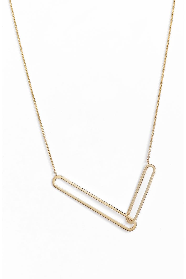 Paperclip Necklace (Nordstrom Exclusive), Main, color, GOLD