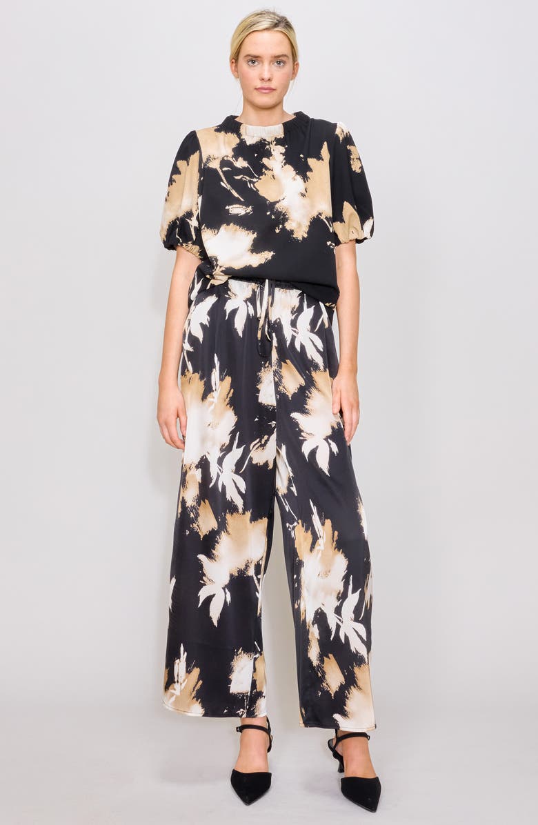 MELLODAY Mock Neck Puff Sleeve Top, Alternate, color,