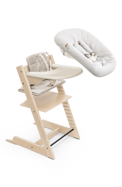 Tripp Trapp® Highchair², Cushion, Newborn Set & Stokke® Tray $597 Value