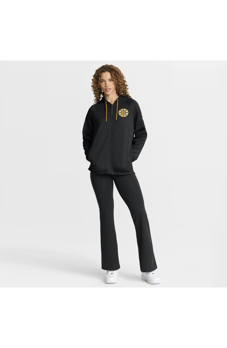 FANATICS Women's Fanatics Black Boston Bruins Authentic Pro Rink Raglan Full-Zip Hoodie, Alternate, color, Black