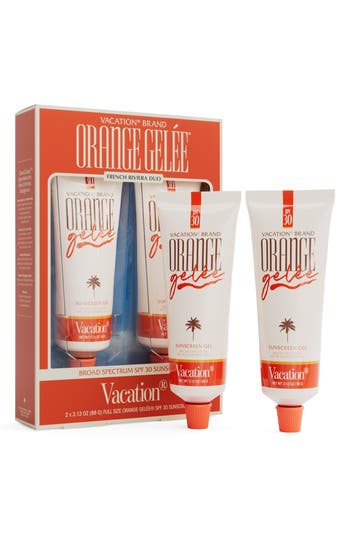 Vacation French Riviera Orange Gelée Spf 30 Sunscreen Gel Duo $46 Value In Transparent