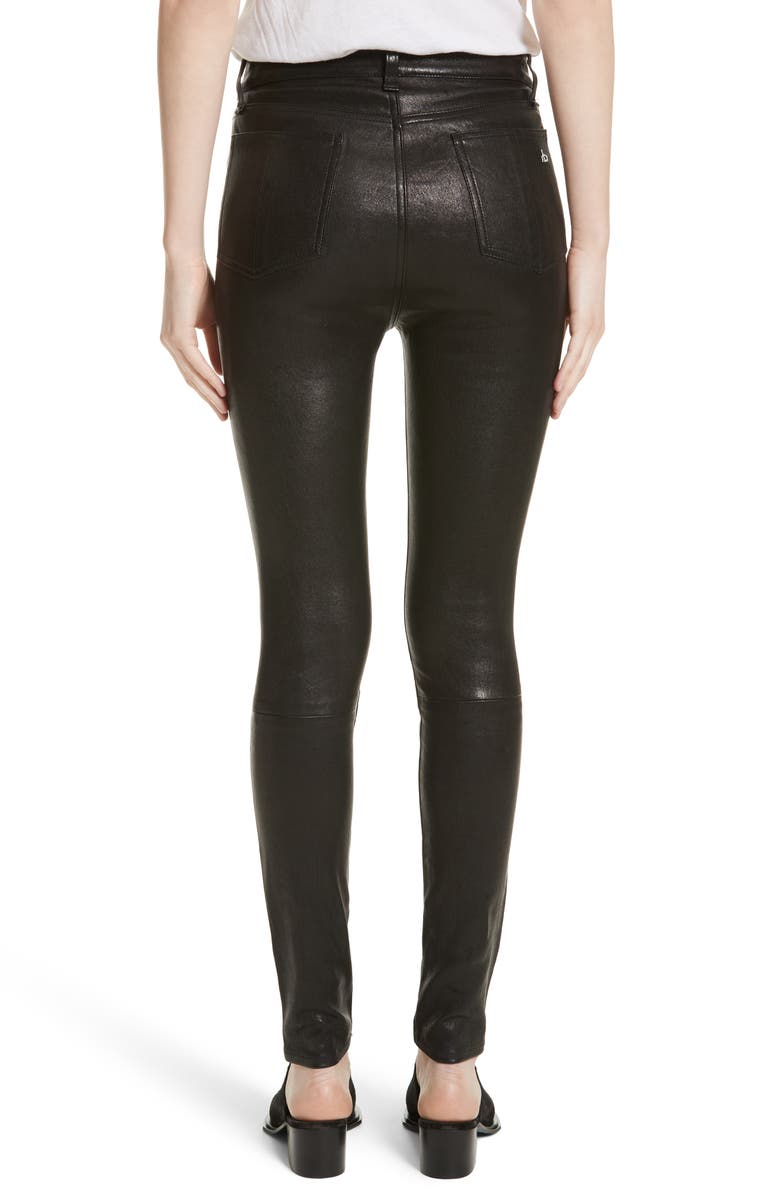 rag & bone /JEAN Lambskin Leather Pants, Alternate, color, 