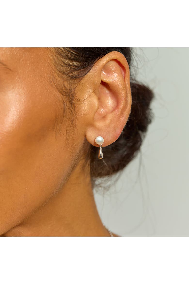 Royal Pearl Earrings, Alternate, color, Gold Vermeil