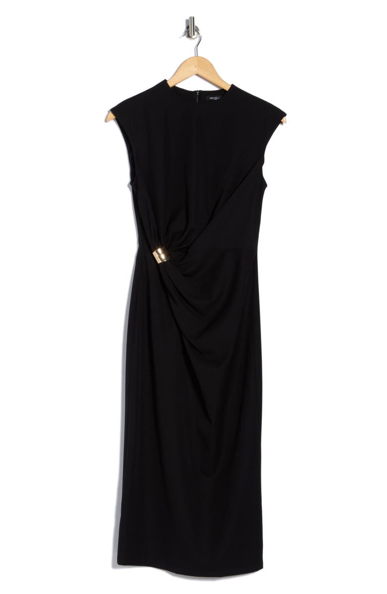 AREA STARS Charmi Cap Sleeve Midi Dress, Alternate, color, Black