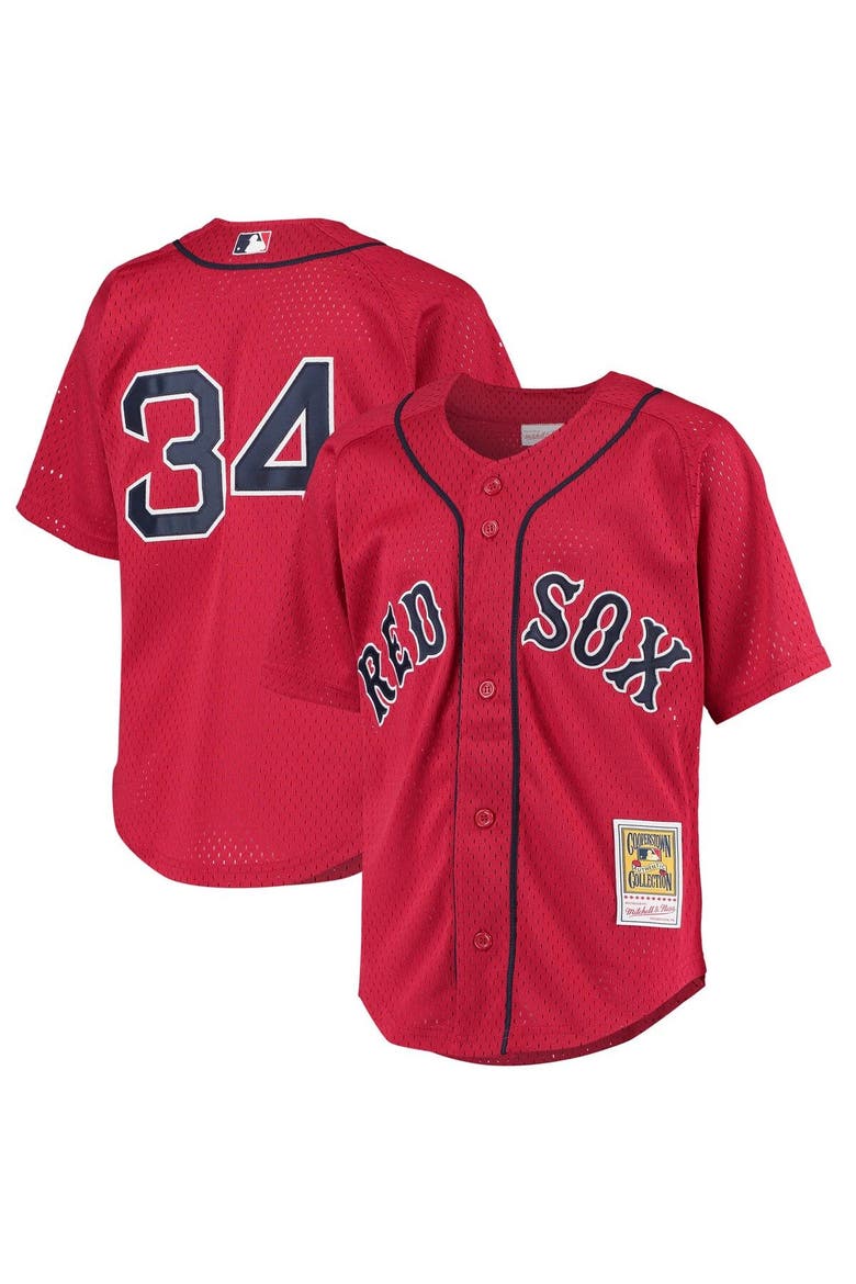 Youth Mitchell & Ness David Ortiz Red Boston Red Sox Cooperstown Collection Batting Practice Jersey, Main, color, Red