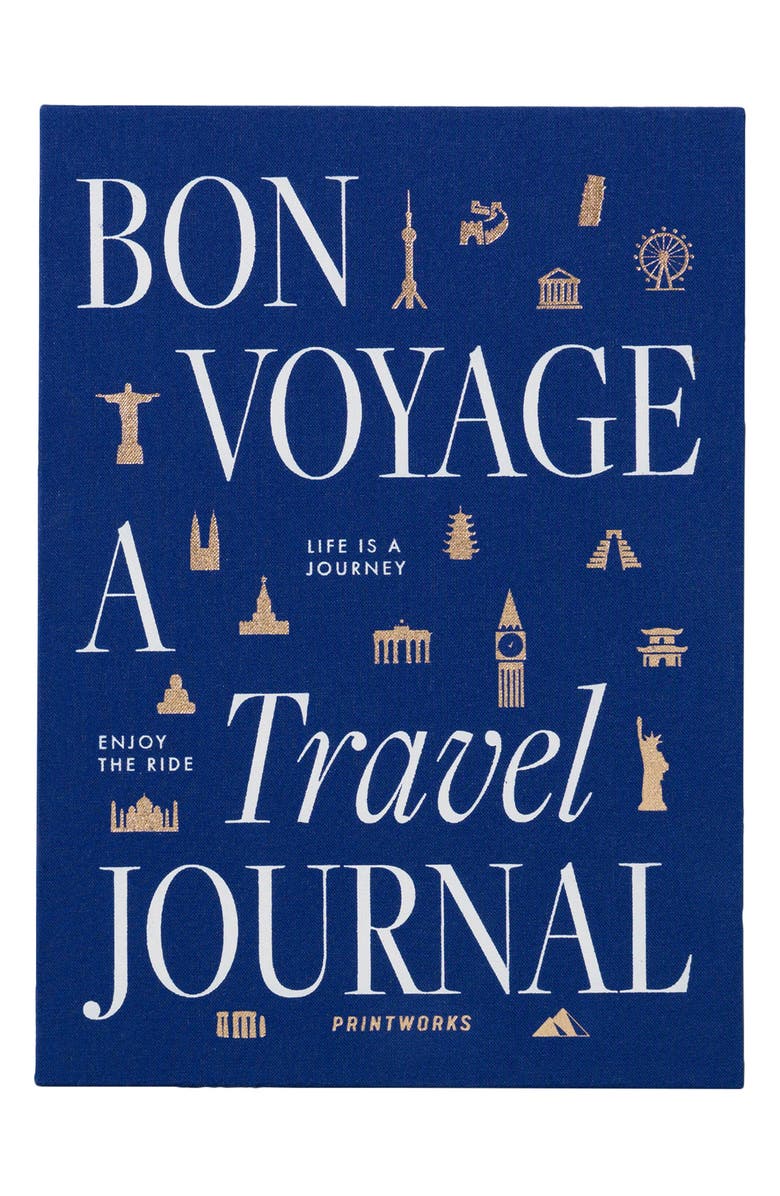 PRINTWORKS Bon Voyage Travel Journal, Main, color, Blue