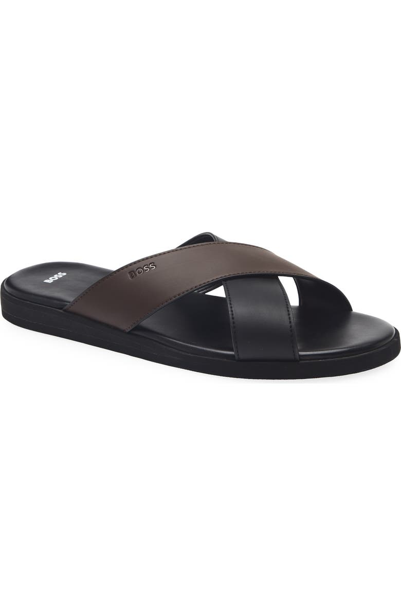 BOSS Darrel Slide Sandal, Main, color, Black