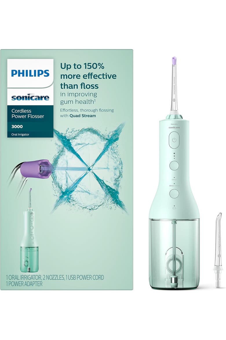 Power Flosser 3000 Quad Stream Water Flosser Mint, Main, color, Mint
