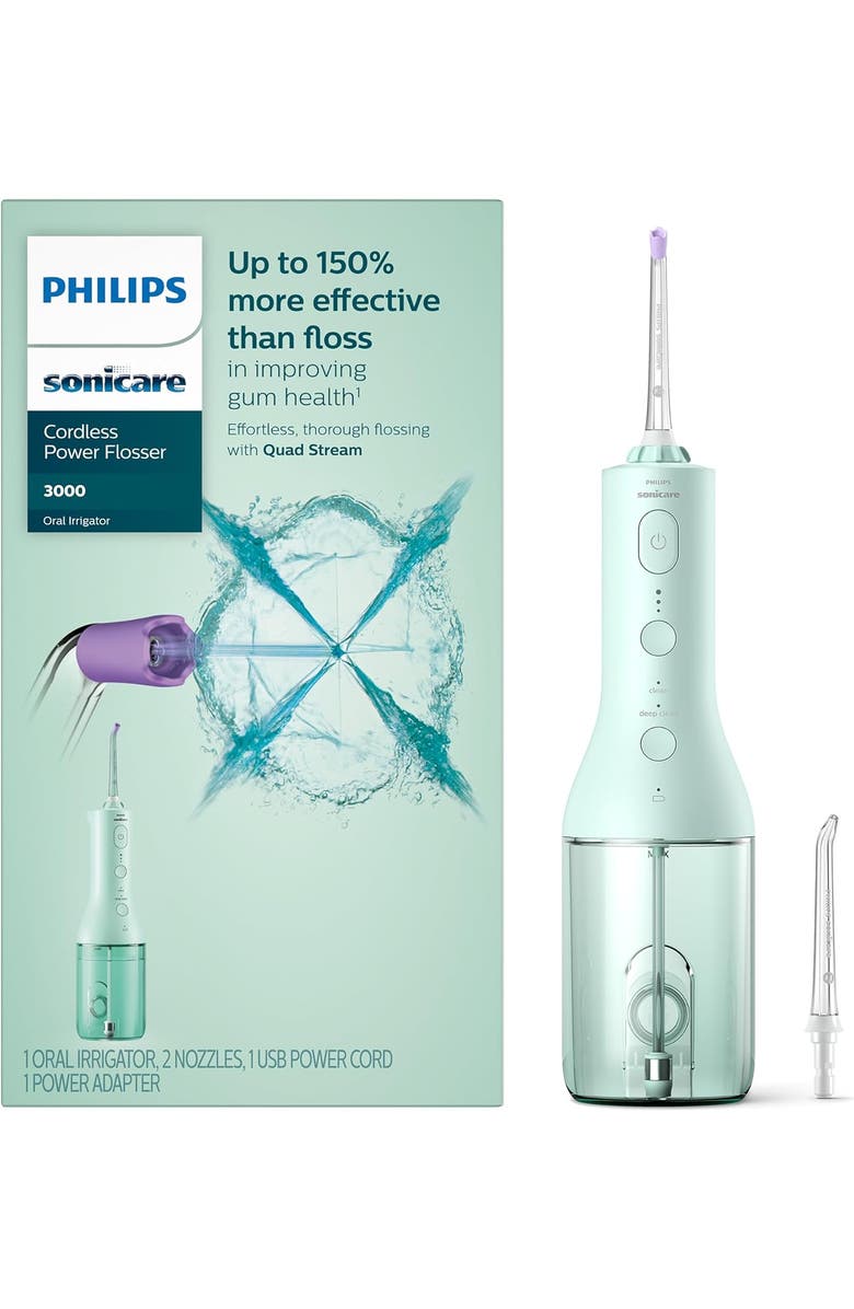 Philips Sonicare Power Flosser 3000 Quad Stream Water Flosser Mint, Main, color,
