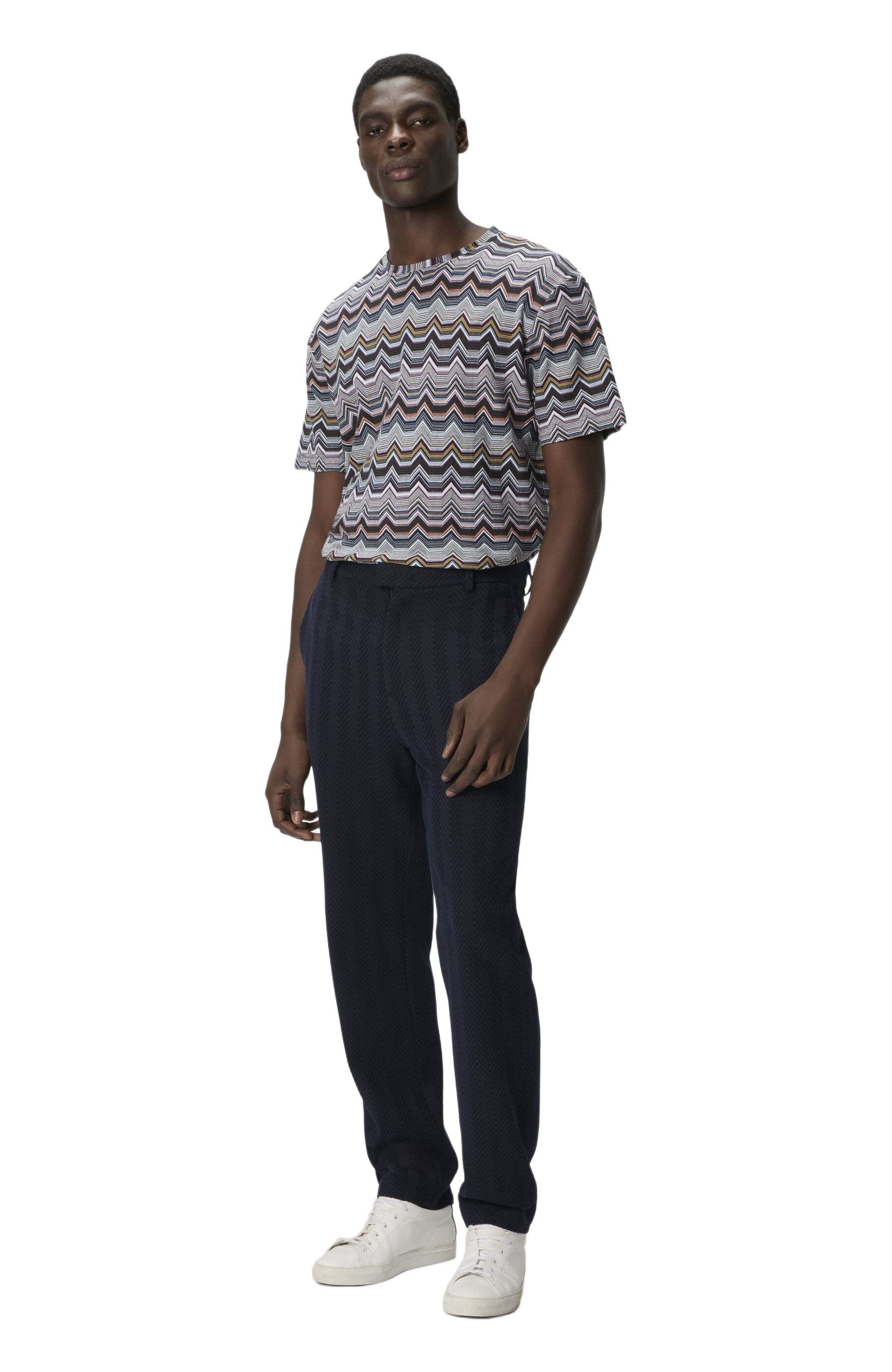 Straight Pants With Zigzag Pattern - image 3