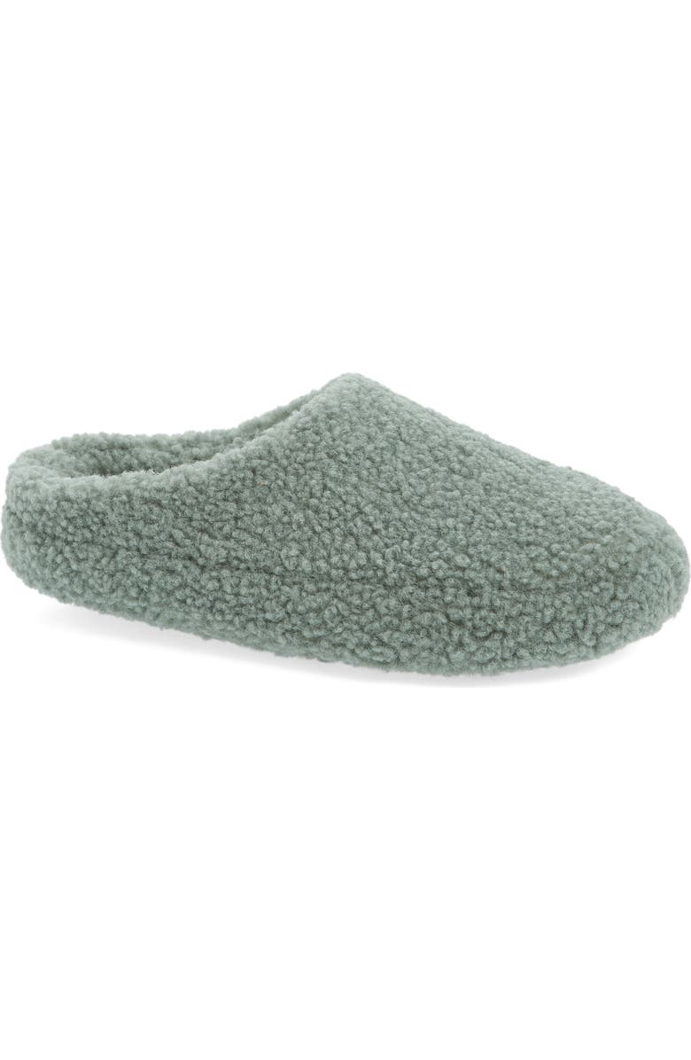 Madewell Faux Shearling Scuff Slippers, Main, color,