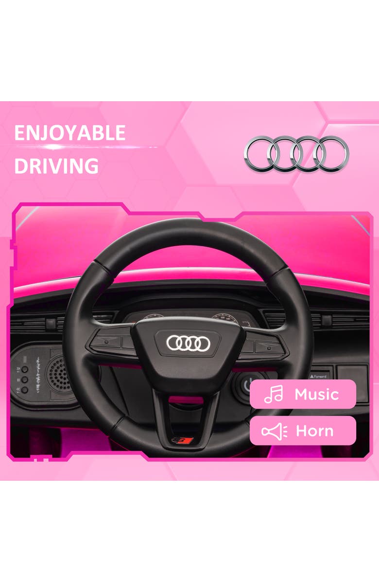 Qaba Audi Q8 e-tron Sportback 12V Kids Ride on Car with Remote, 4 Spring Suspension Wheels, Alternate, color, Pink