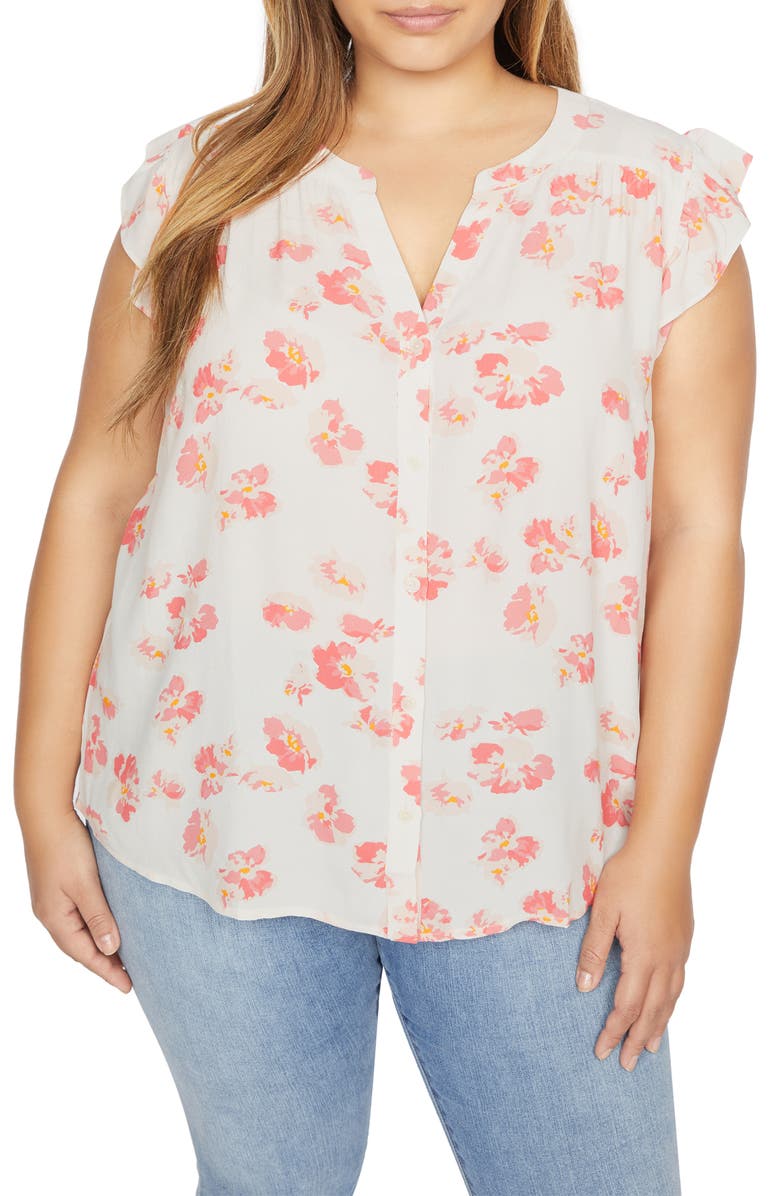 Sanctuary Firefly Floral Blouse, Alternate, color, 