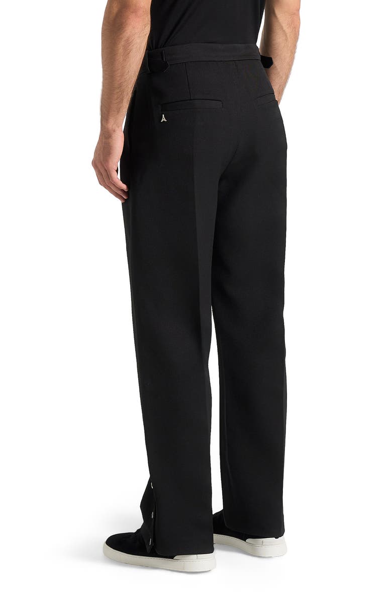 Manière De Voir Boris Relaxed Fit Tailored Button Cuff Trousers, Alternate, color, Black