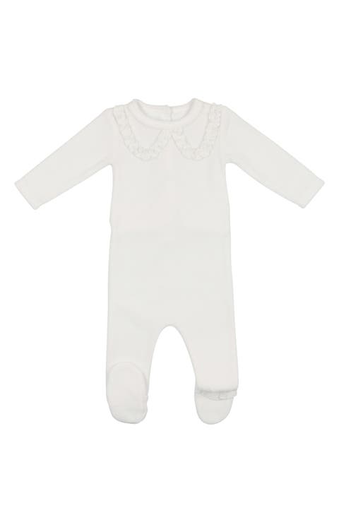 Ruffle Accent Cotton Footie (Baby)