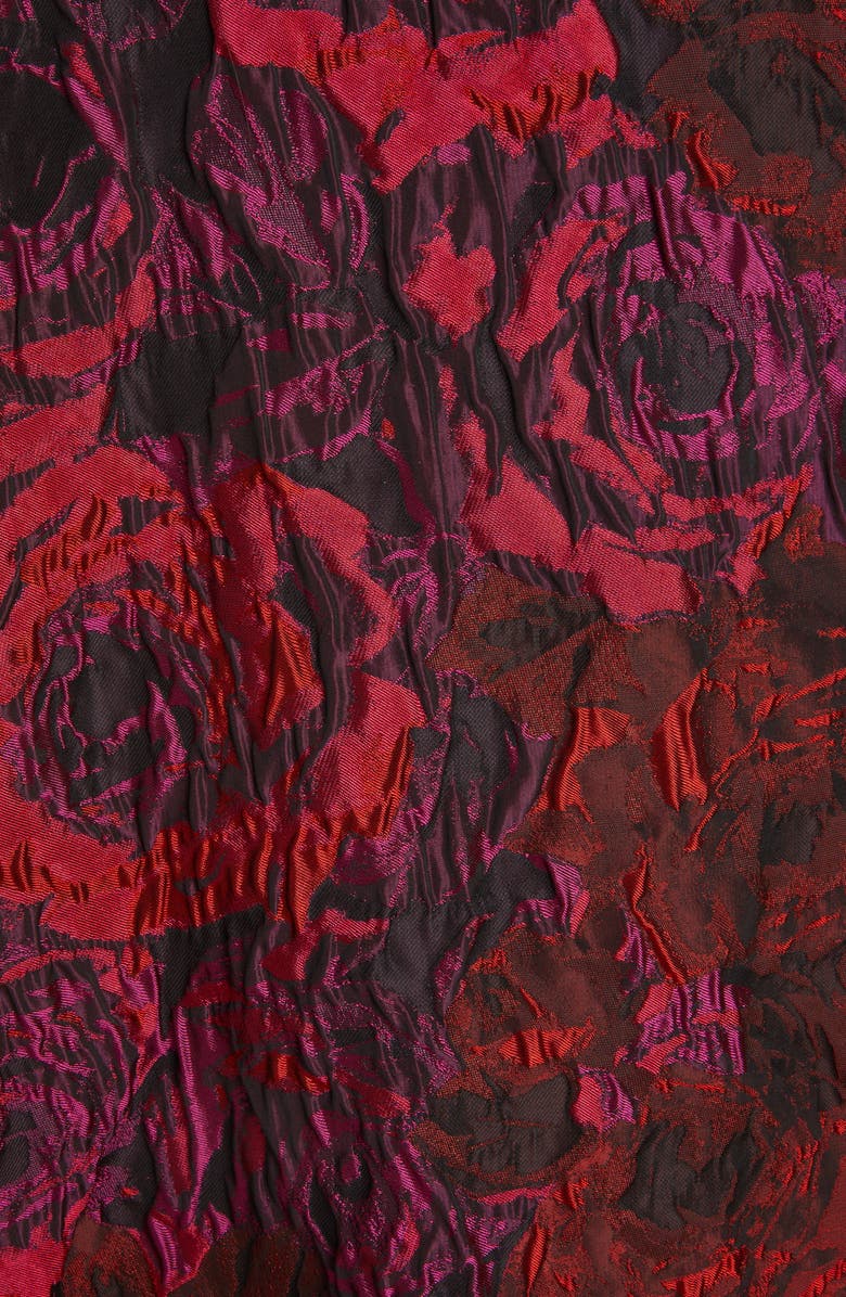 Dries Van Noten Delko Rose Bell Sleeve Cloque Shift Dress, Alternate, color,