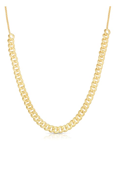 Box & Curb Chain Necklace
