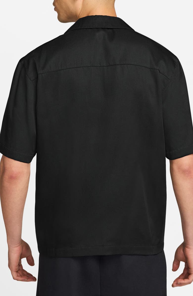 Jordan Brooklyn Bowling Shirt, Alternate, color, Black/ Infrared