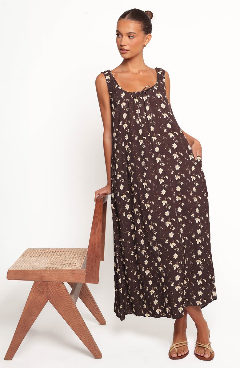 Petal & Pup Bowman Maxi Dress, Alternate, color, Brown Floral