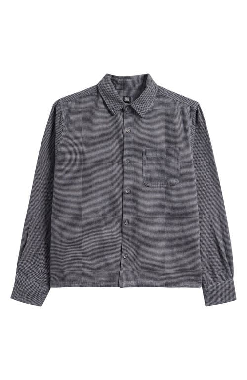 Bdg Urban Outfitters Houndstooth Button-up Shirt In Gray