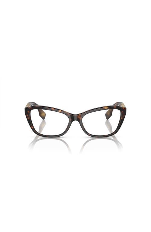 Burberry 52mm Cat Eye Optical Glasses In Brown