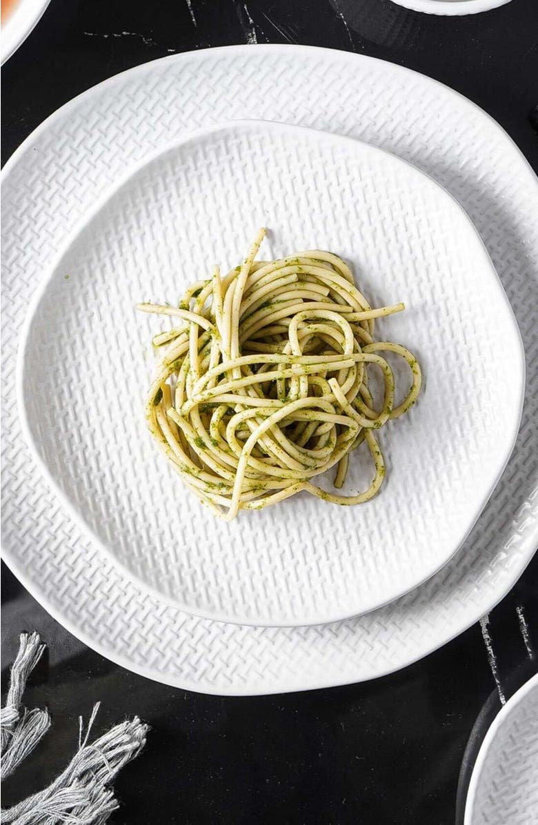 Stone Lain Abigael Stoneware 4-Piece Salad Plate Set, Alternate, color, White