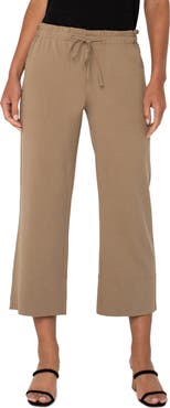 Liverpool Los Angeles Tie Waist Ankle Wide Leg Pants